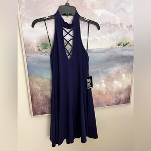 Express Women's Deep Purple Backless Dress